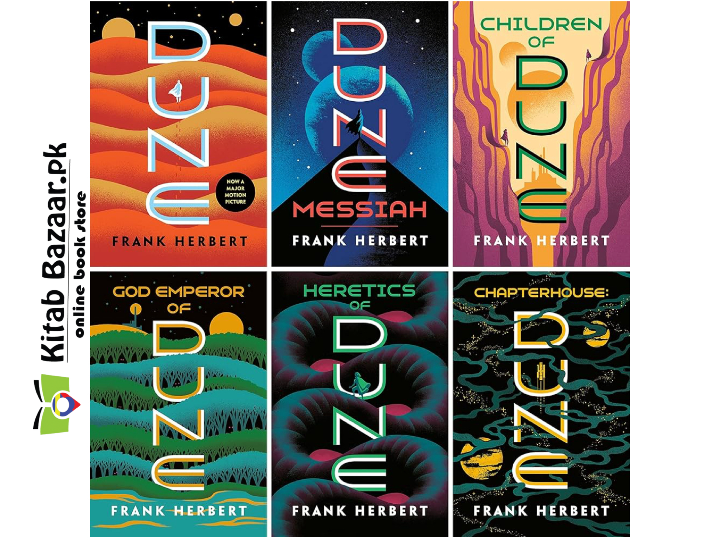 Dune Complete Series by Frank Herbert – 6 Books Set (Good Quality-POD)
