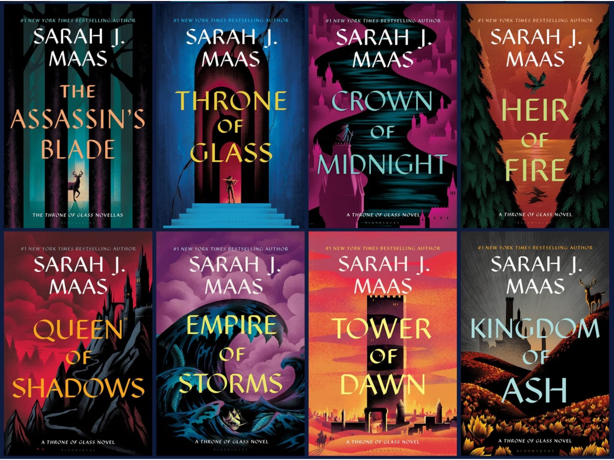 Throne of Glass (8 Books Series) - by Sarah J Maas (Good Quality)