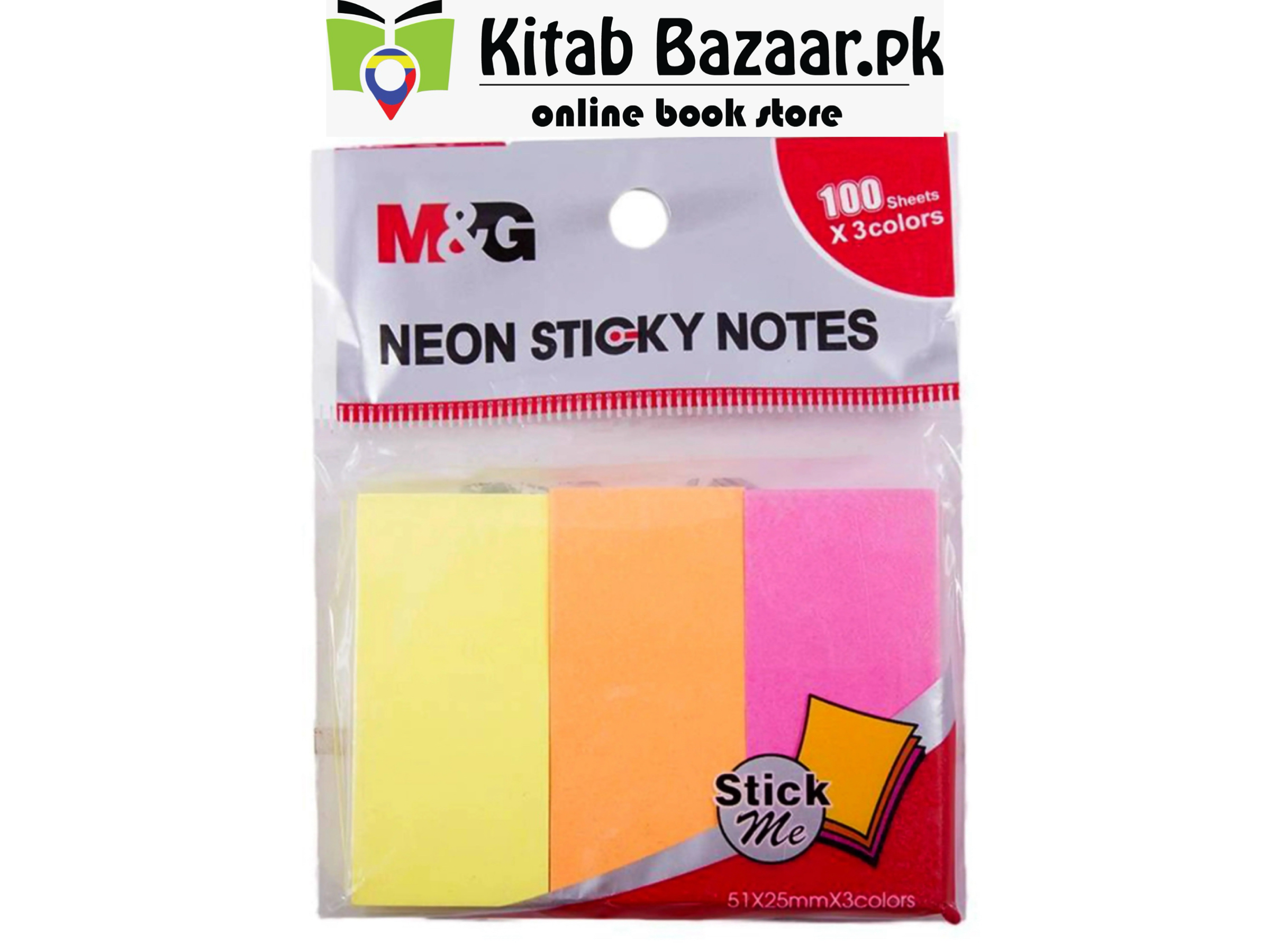 M&G 2x3 Coloured Sticky Note 3 In 1