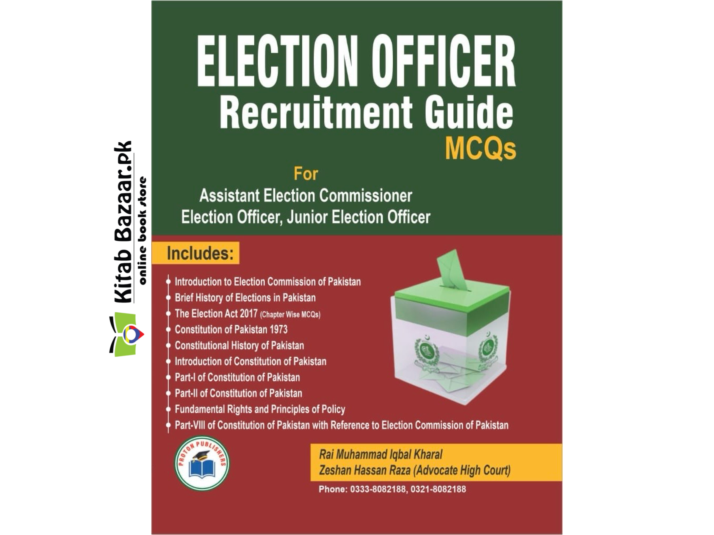 Election Officer Recruitment Guide MCQs by Rai M Iqbal Kharal and Zeeshan Hassan Raza - Buy Online in Pakistan at Kitabbazaar.pk